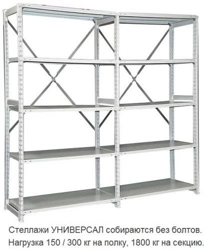 Стеллаж металлический ТСУ 3.12 (2000х1260х500) 7