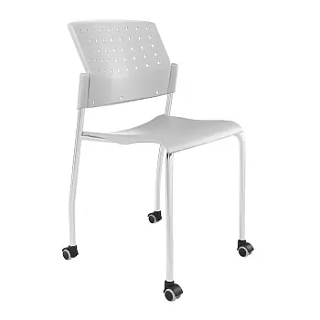 Стул Movie с колесами (пластик серый)